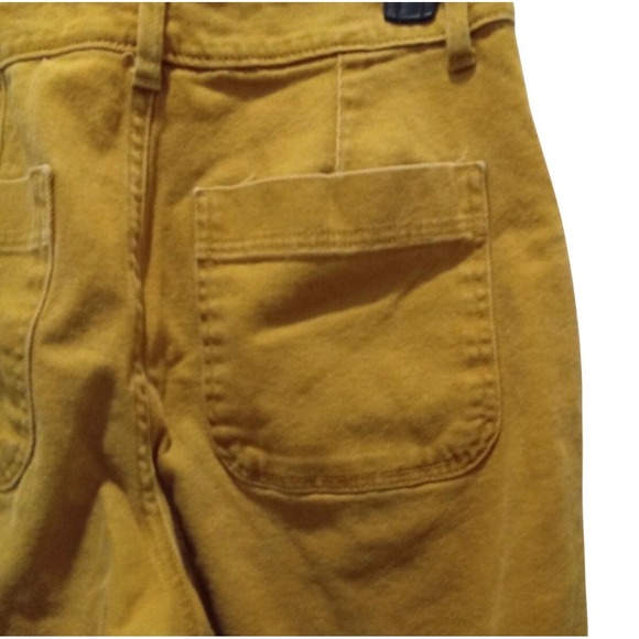 Universal Thread Mustard Yellow Wide Leg High Rise Cropped Pants Womens 12/31 - Picture 7 of 12